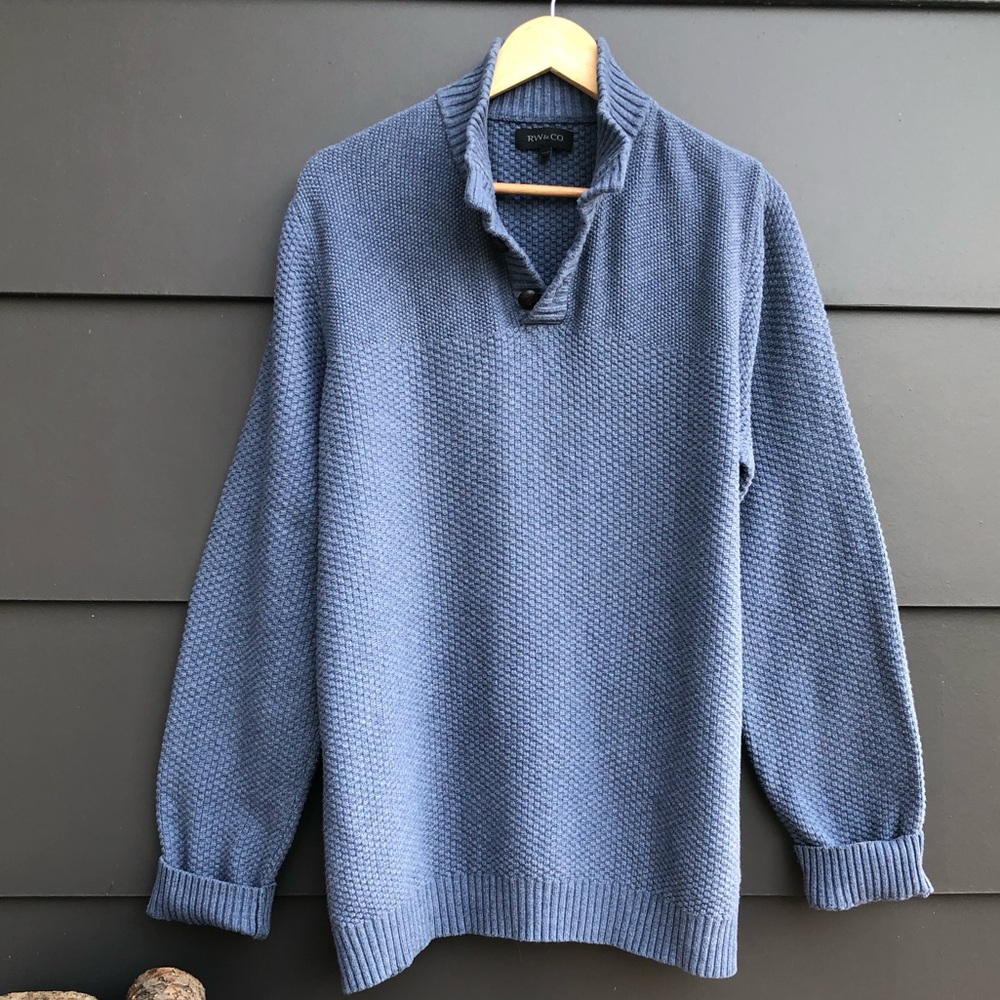 RW&Co 1/4 button down Cotton mix Sweater- Size XL